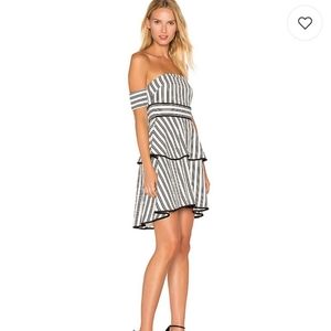 Endless Rose Strapless Striped High Low Dress